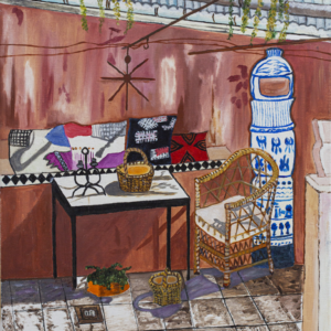 El patio rosa