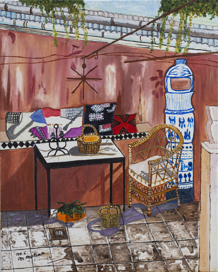 El patio rosa