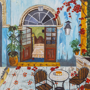 Patio azul