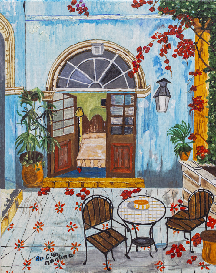 Patio azul